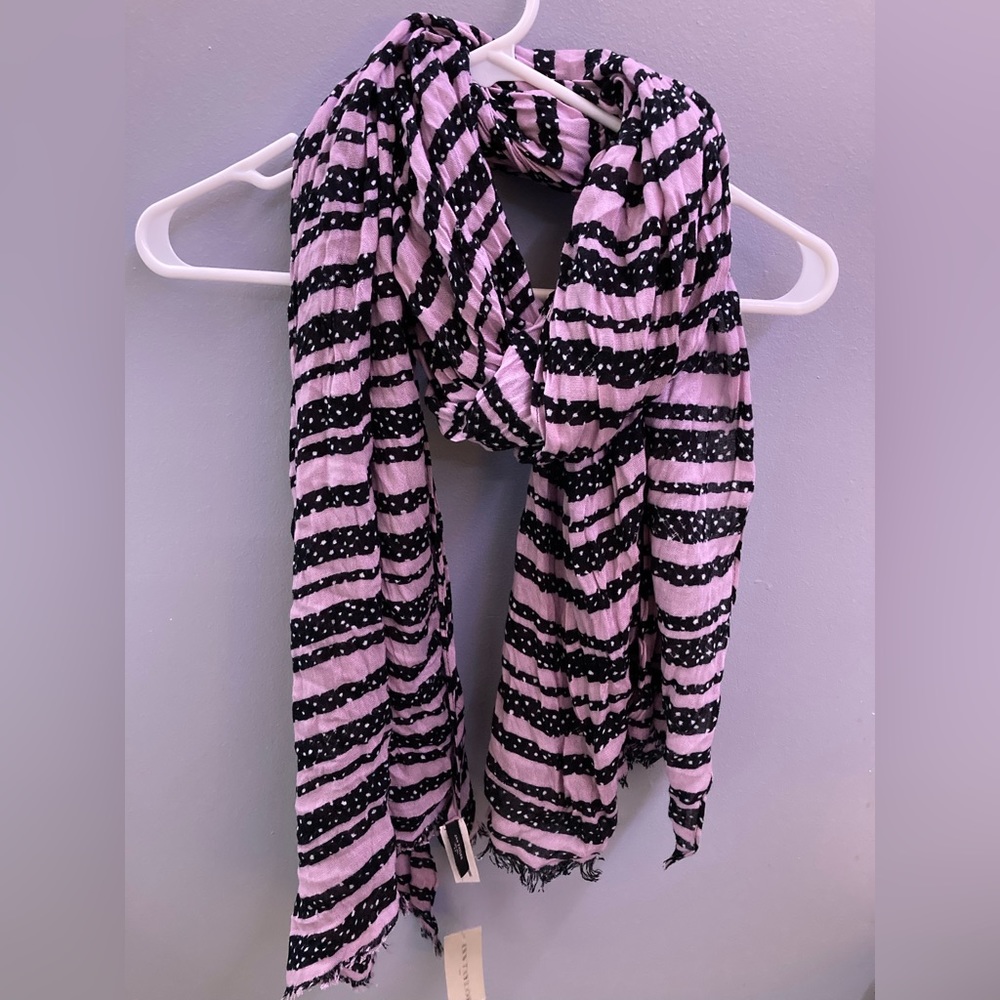 Ann Taylor Stripe and Polka Dot Scarf